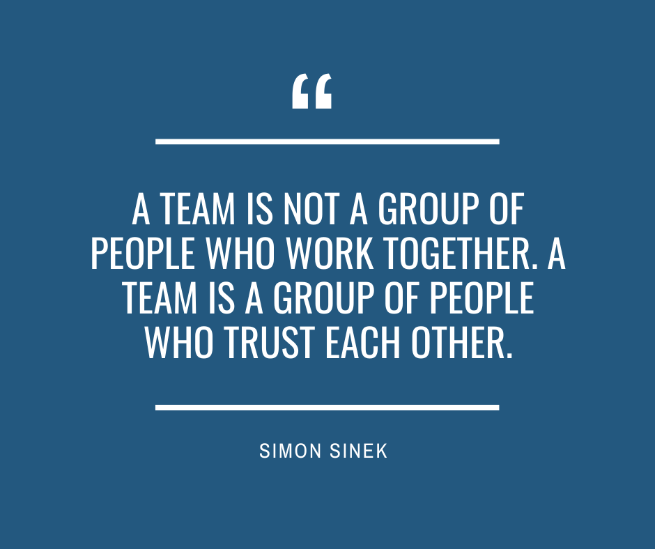 Great leadership - A team is a group of people who trust