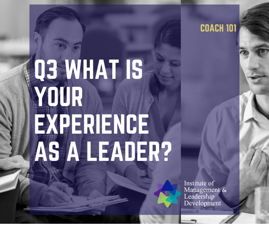 Executive Leadership Coach - Q3 - What Is Your Experience As A Leader?