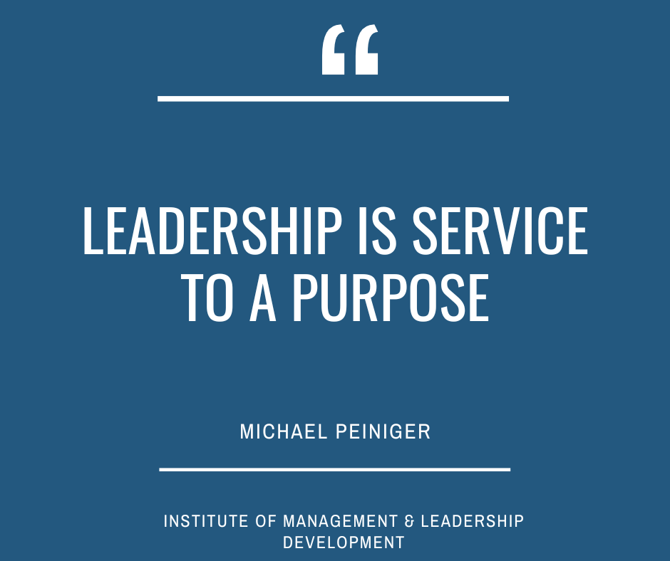 How Do You Define Leadership? 
Leadership Is Service To A Purpose
