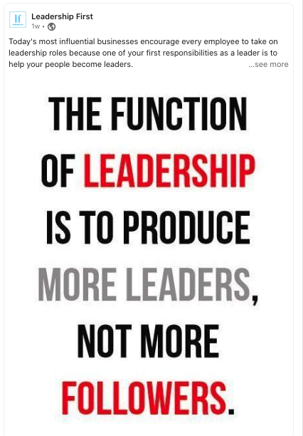 The Function of Leadership
